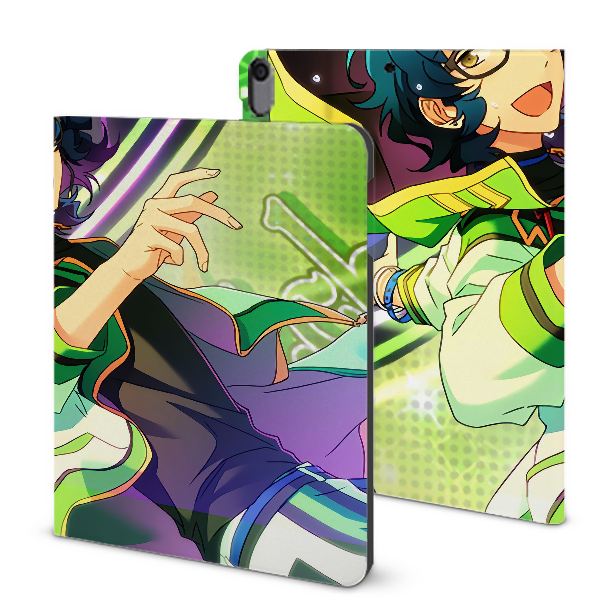 （画像用） あんさんぶるスターズ! Ensemble Stars IPad ケース ブック型 PUレザー TPU 耐衝撃 軽量 薄型 ペン収納なし 全面保護 IPad 各モデル対応